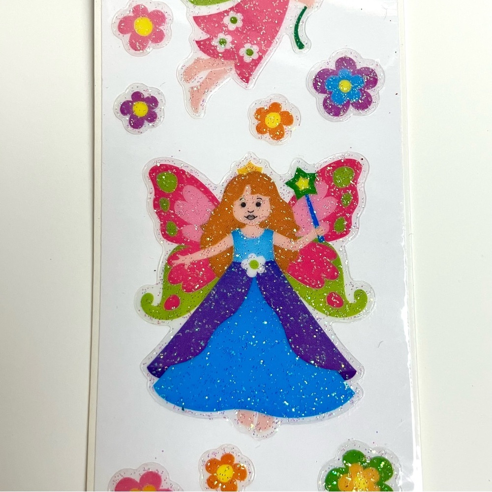Vintage Sandylion Sticker Shimmers Fairies & Pismatic Figure Ice Skating SEALED - Picture 7 of 11